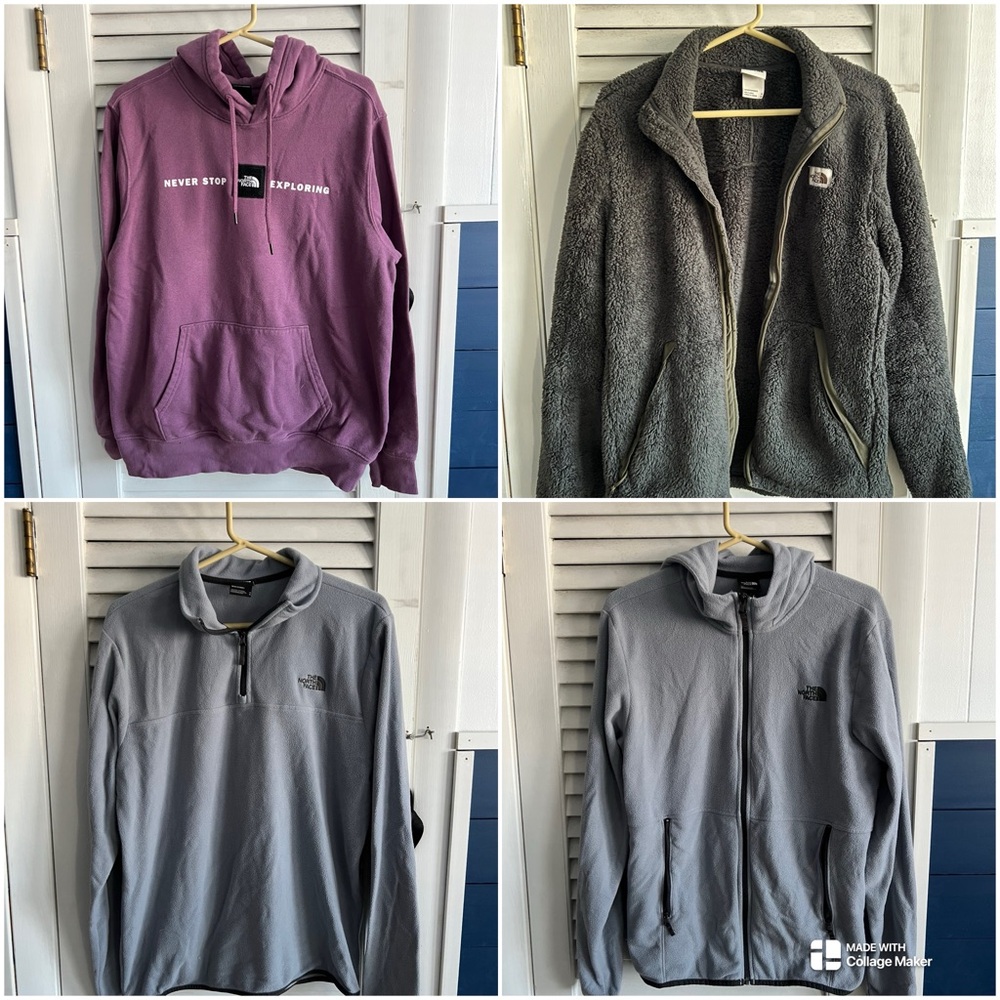 4 NORTHFACE sweatshirts / All Size Medium / outgrew them